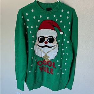 H&M Green Festive Santa Sweater